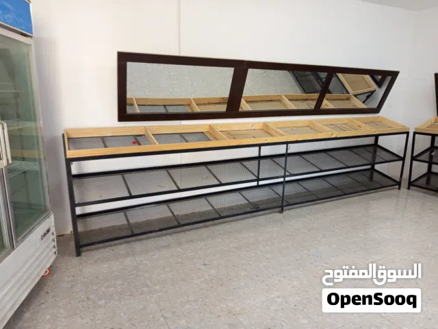 ستاندات من حديد + مري + ثلاجة + مكتب