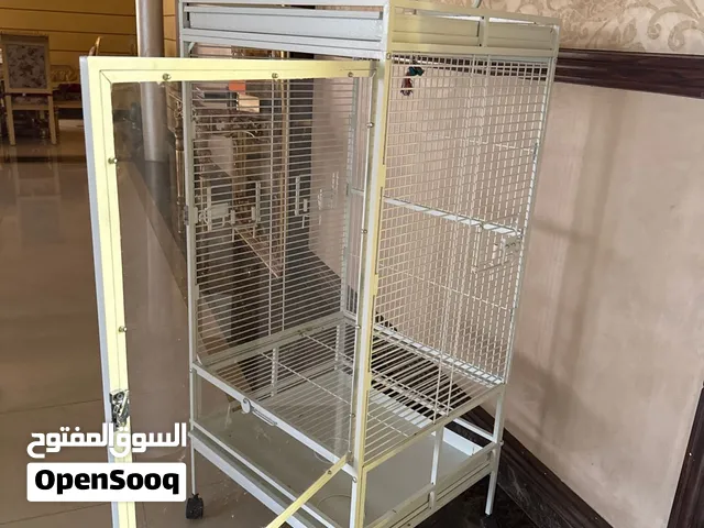 Cage for big parots white with all bowls used only for 1 month