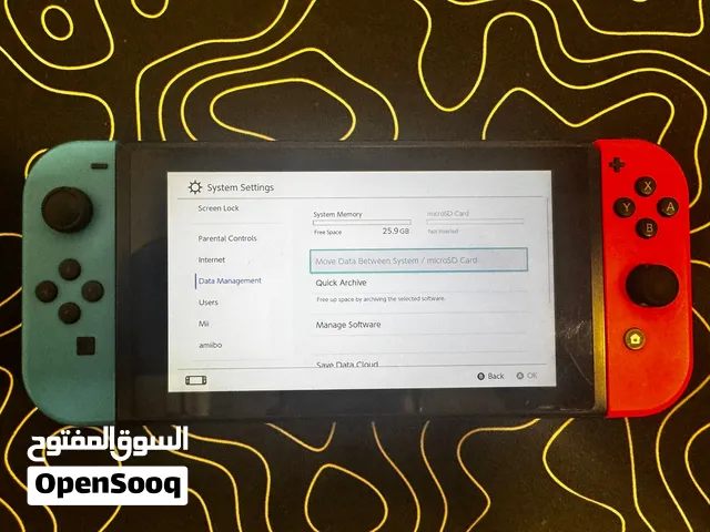 Nintendo switch with 2 games