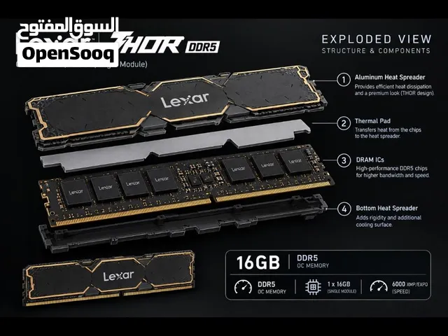 RAM 16 GB LEXAR DDR5. 6000 MT/S