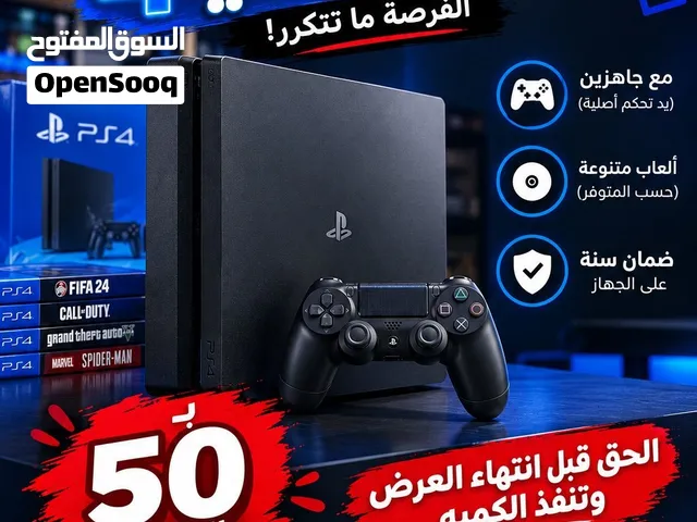سوني 4 شبه جديد ونظيف، مع ضمان ويد وألعاب، جاهز للعب فورًا حالة ممتازة وسعر مناسب!