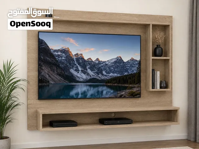ديكور شاشة مستعمل بحالة ممتازة - بيحمل الشاشات من 32 بوصه ولغاية 65 - التفاصيل بالاعلان