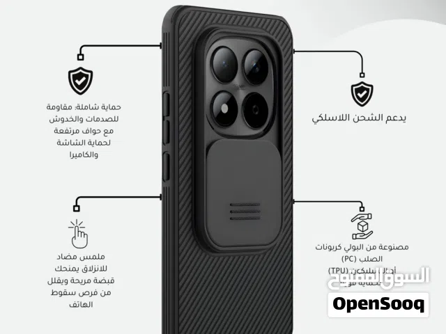 REDMI NOTE 15 PRO PLUS CASE NILLKIN CAMSHIELD كفر هاتف ريدمي نوت 15 برو بلس مقاوم لصدمات