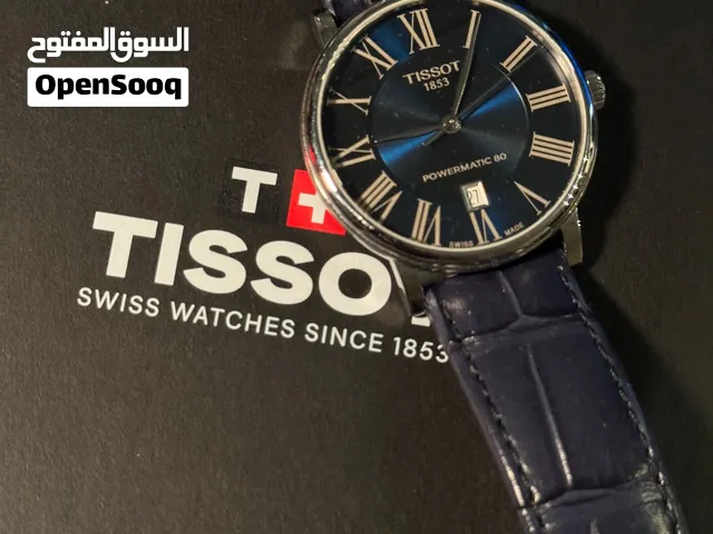 ساعة تيسو جلد باللون الازرق  Tissot Le Locle 39mm