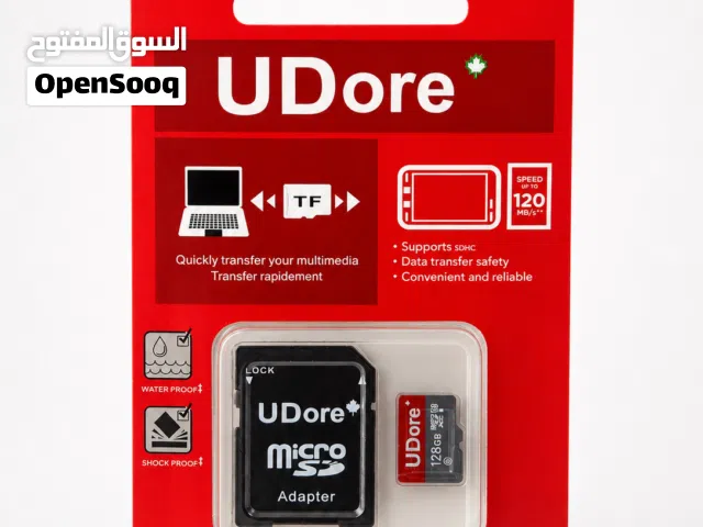 UDore 128GB microSD + Adapter / ذاكرة UDore 128GB مع أدابتر