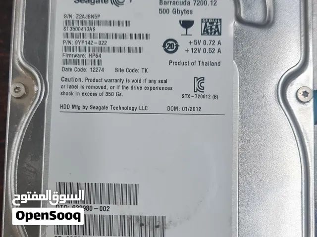 هارد seagate hdd 500GB مستعمل يعمل بحالة ممتازة