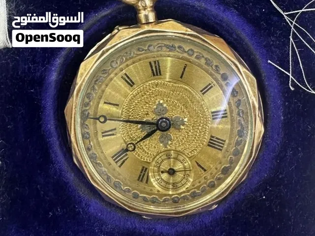 ساعة جيب مطلية بالذهب قديمه أنتيك
