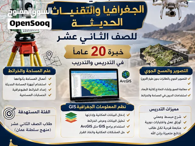 معلم مادة الجغرافيا والتقنيات الحديثه