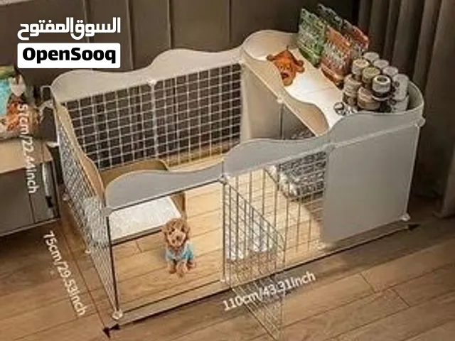 سياج ابيض للكلاب الصغير