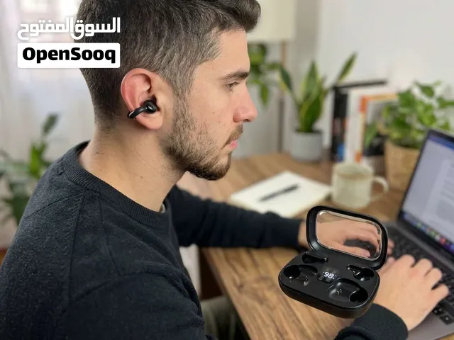 طقم سماعات بلوتوث 2 في 1 4 سماعات Q10 Wireless 6.1 In-Ear Ear-Clip شاشة رقمية 8×6×3 سم