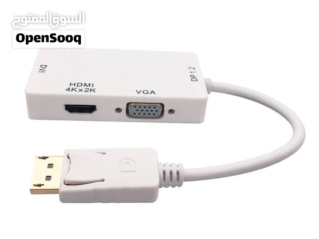 DP to HDMI + VGA + DVI converter تحويلة