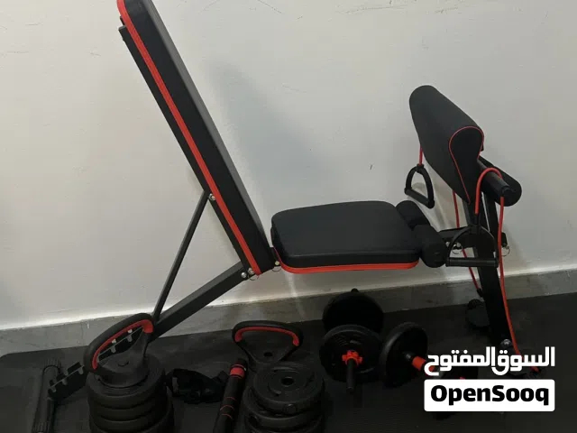 عدة جيم منزلية كاملة للبيع بحالة ممتازة وبكامل مرفقاتها قابل للتفاوض