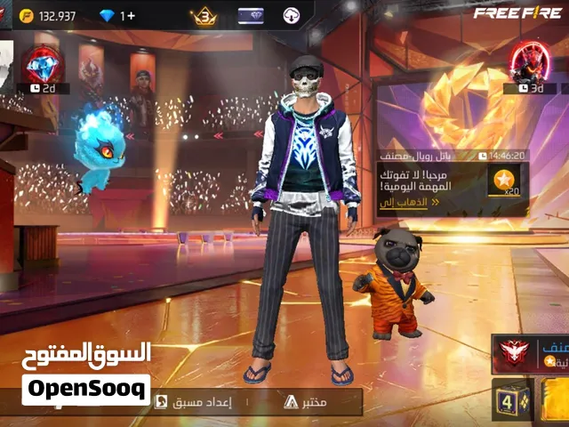 حساب فري فاير للتبديل أو للبيع حساب متوسط