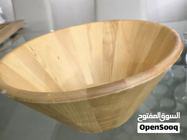 2pcs Glass, 2pcs Ceramic and 2pcs Wooden Bowls for sale