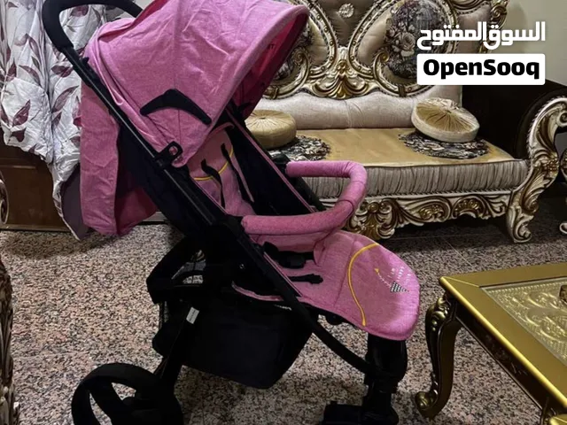 عربة اطفال تتحمل اوزان تايرات جلاتين لسهولة مشيها ودفعها قوية جداً