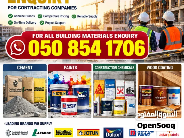 All construction, building materials and joinery products.