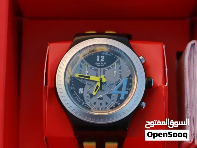 سواتش (Swatch) من طراز Irony Diaphane Chrono OVERPOWERED (رقم الموديل SVCM1000) وتتميز بميناء رمادي