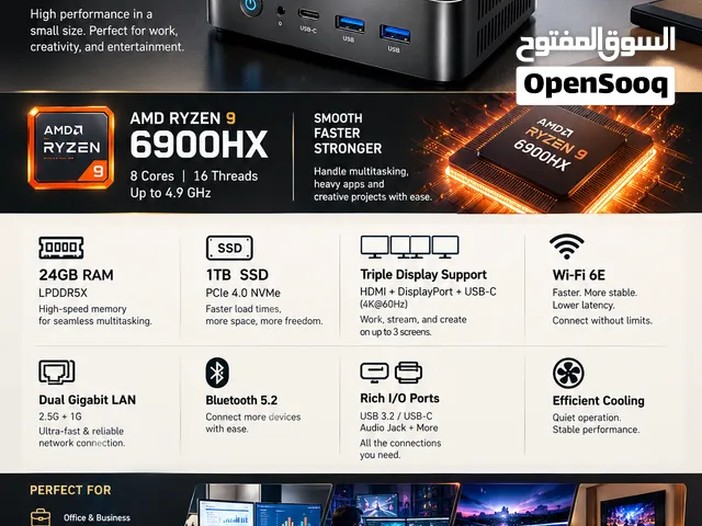 Brand New –Mini PC/Computer Ryzen 9 Powerhouse Mini PC-- Small, Light, Gaming. 40% OFF