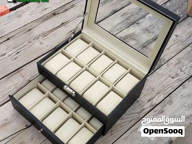 بوكس صندوق حفظ الساعات جلد طابقين 20 ساعه