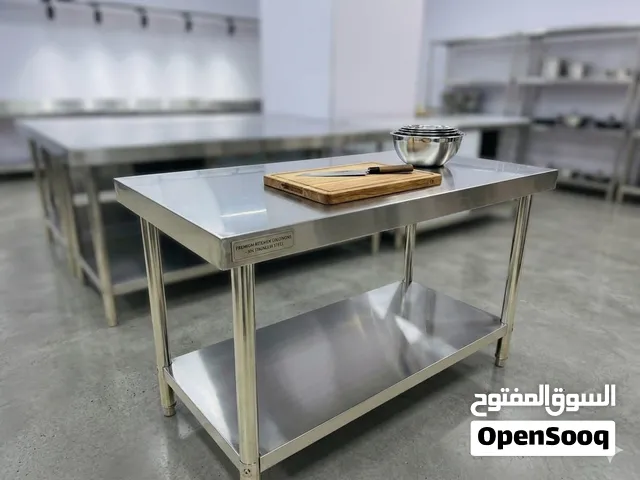 للبيع جديد: طاولات ستانلس ستيل للمطابخ والكافيهات والبوثات جديد