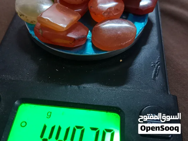 مجموعة أحجار عقيق طبيعي قديم وأصلي مصقولة (الوزن 45 غرام)