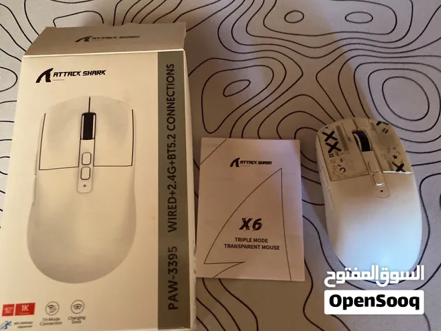 ماوس attack shark x6 مستعمل بحاله الوكاله