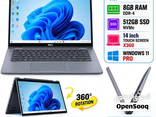 DELL X360 TOUCH SCREEN CORE i7 8GB RAM 512GB SSD 10th GENERATION DELL LATITUDE 7410 2- 1  جهاز ديل X