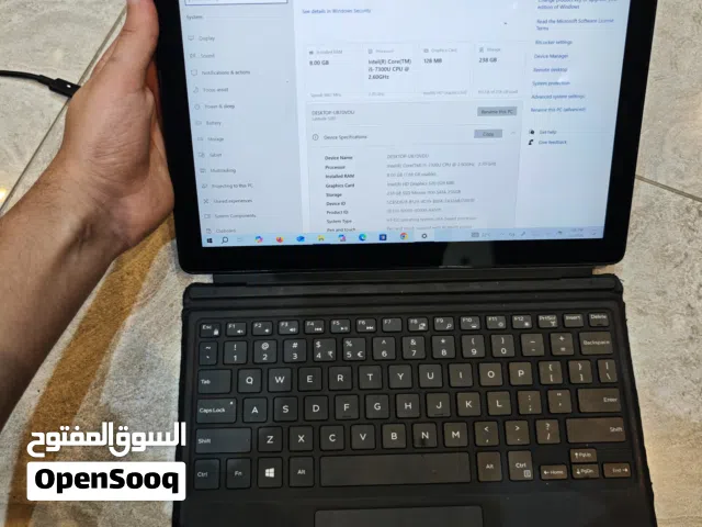 للبيع تاب Dell شغال تمام فيه عيبين مكان الشحن لوز الجارج بس تثبتن يشحن طبيعي والكيبورد ما يشتغل
