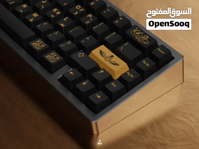 كيكاب هيروغليفي لون اسود Egyptian Pharaoh keycaps doubleshot PBT