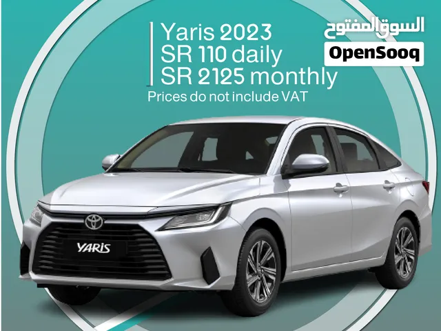 Toyota Yaris 2023 for rent in Tabuk - Free delivery for monthly rental