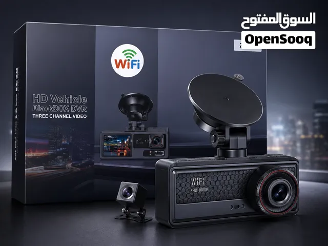 كاميرا سيارة HD Vehicle BlackBOX DVR ثلاثية القنوات مع WiFi