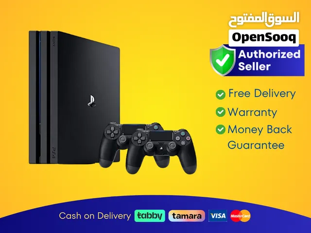 Sony PlayStation 4 - Pro - Black - 1TB with 2 Controller