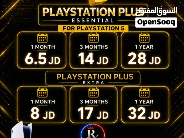 اشتراكات PlayStation Plus للPS4/PS5 باقل الاسعار اساسي واضافي