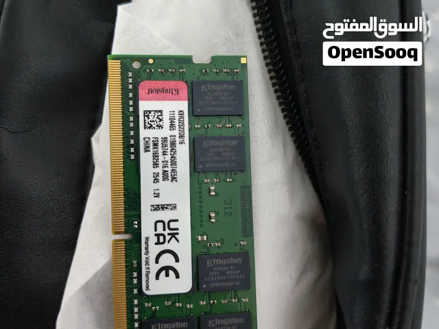 شريحة رام لابتوب DDR4 16GB بسعر 90 دينار مستعمل بحالة الوكالة ثلث اسابيع