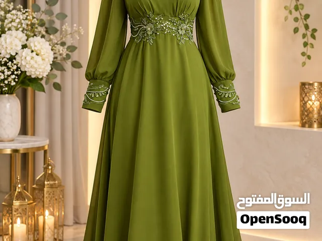 Green Embroidered Maxi dress in XL Size