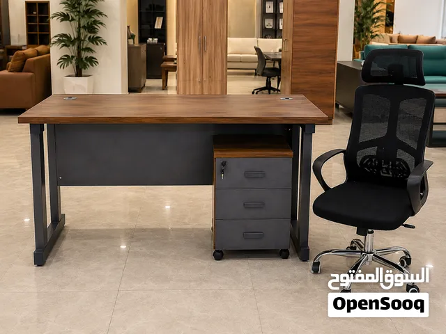 سيت اب مكتب مودرن متكامل (طاولة + كرسي مريح + أدراج) بـ 850 ريال فقط