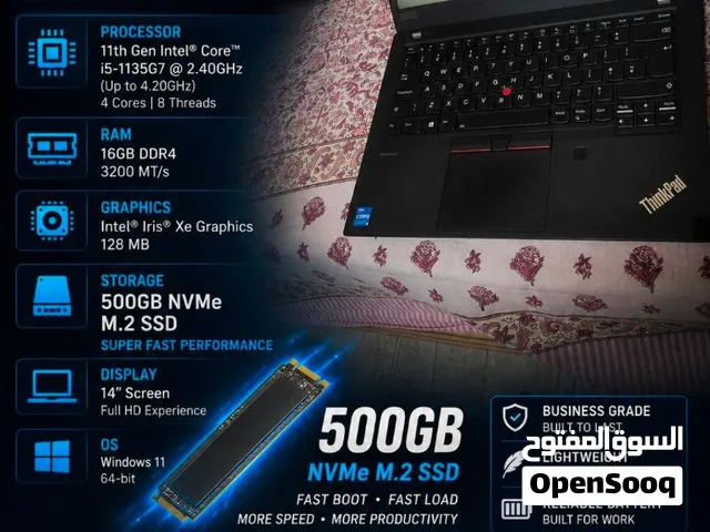 Lenovo ThinkPad T14 – i5 11th Gen  16GB RAM  500GB NVMe SSD  14” FHD  90 BHD