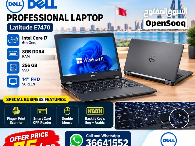 DELL Prfessional Core i7 Laptop 14 FHD Display 8GB DDR4 RAM 256GB M.2 SSD Free Bag + Wireless Mouse