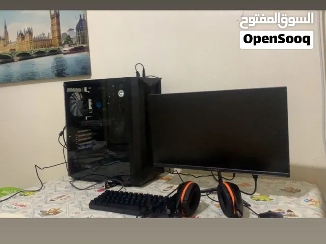 بي سي كامل معى شاشه وكيبورد وماوس وسماعه وقطعه واي فاي ، شرط كل شي معى البي سي كرتونه موجود ومضمون