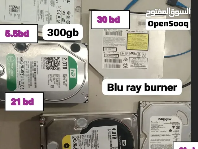 Storage and Blu ray burner + BDR cds available
