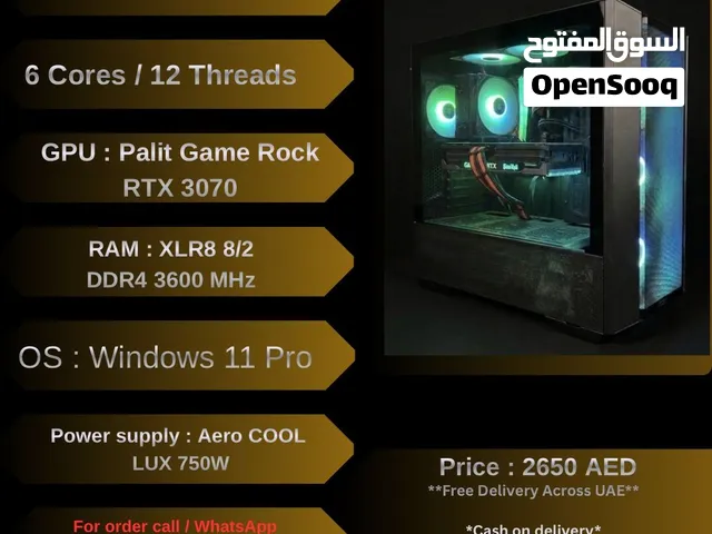 Gaming PC RTX 3070  قيمنق بي سي RTX 3070 Free Same-Day Delivery  توصيل مجاني في نفس اليوم