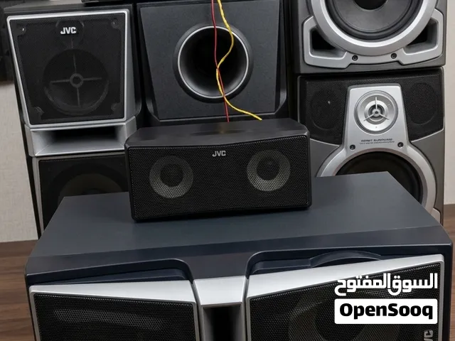 سماعات مسرح منزلي JVC 10,000 وات شغال بالكامل مفهوش اي مشاكل