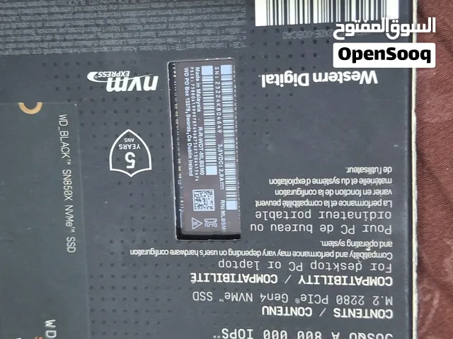 وحدة تخزين داخلية من نوع Western Digital WD_BLACK SN850X NVMe SSD بسعة 1تيرابايت