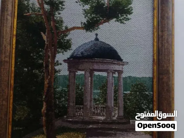 لوحة فنية مطرزة جميلة أثرية قديمة