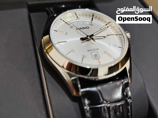 ساعة كاسيو MTP-1370L-1AV جلد اصلية بضمان سنتين