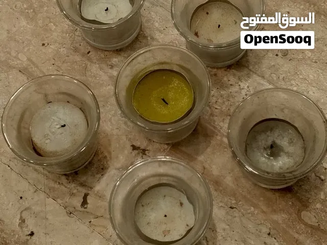كاسات شمع زجاجي