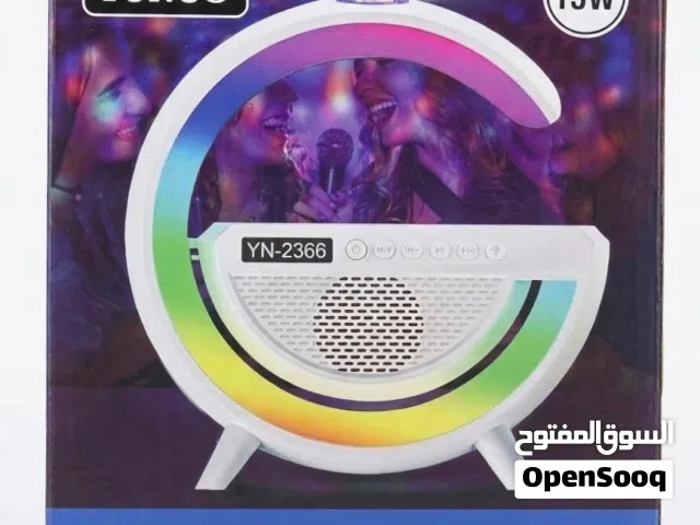 Yunuo YN-2366 G-Shape Bluetooth Speaker  15W Wireless Charger & LED Night Light Atmosphere Lamp