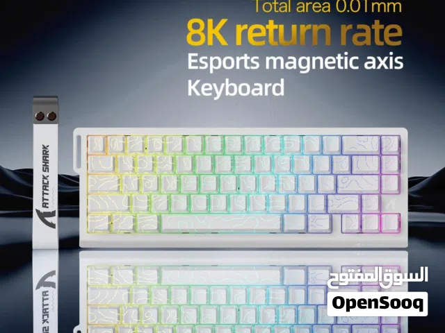 لعشاق الجيمينج والكيبوردات الاحترافية كيبورد Attack shark X68 He اوبن بوكس شبه جديد من الاسرع بلعالم
