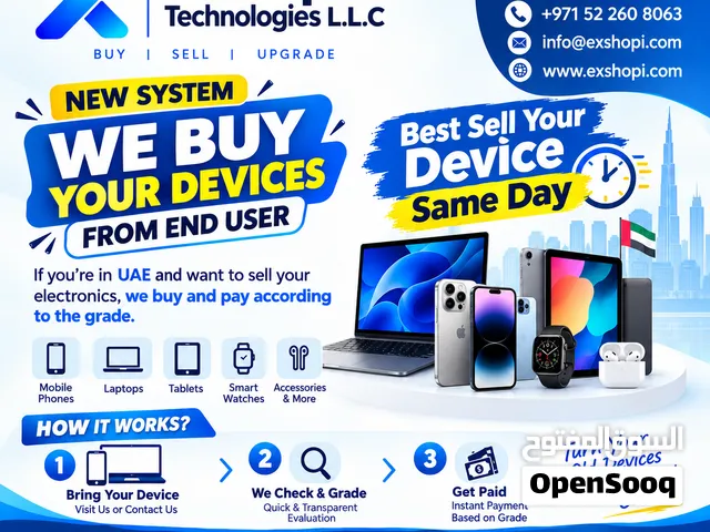 Sell your Device Same day pick up and Payment according to Grade