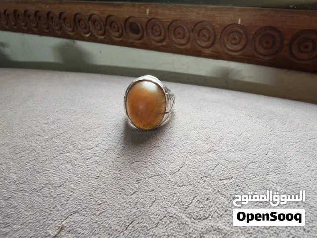 خاتم فضة فص  زراف افريقي
